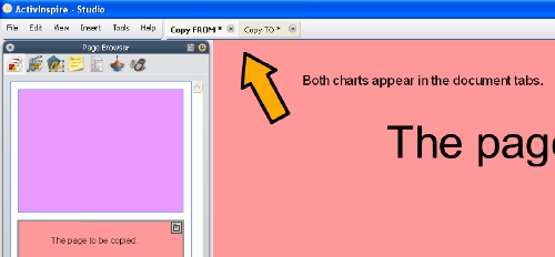 The document tabs in ActivInspire show both open flipcharts