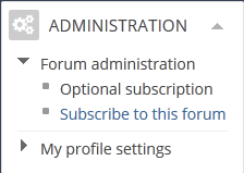 Forum administration: Subscribe to this forum