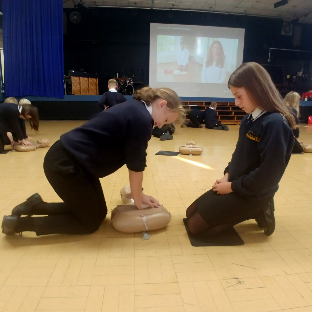 Students learning about resuscitation