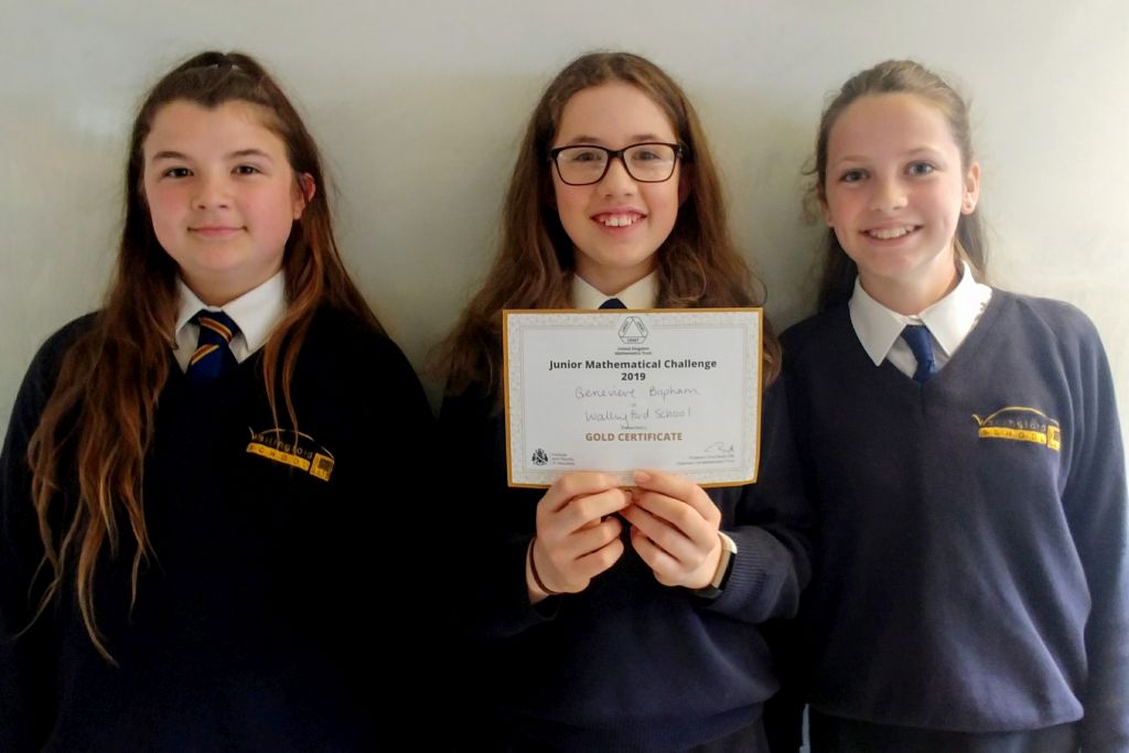 Abigail, Genevieve and Ellie, all awarded with gold certificates – well done!