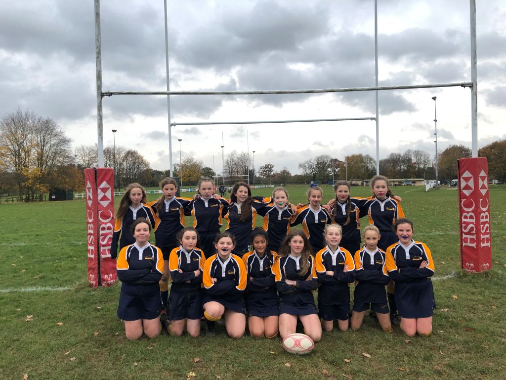 Years 7 and 8 girls rugby winners