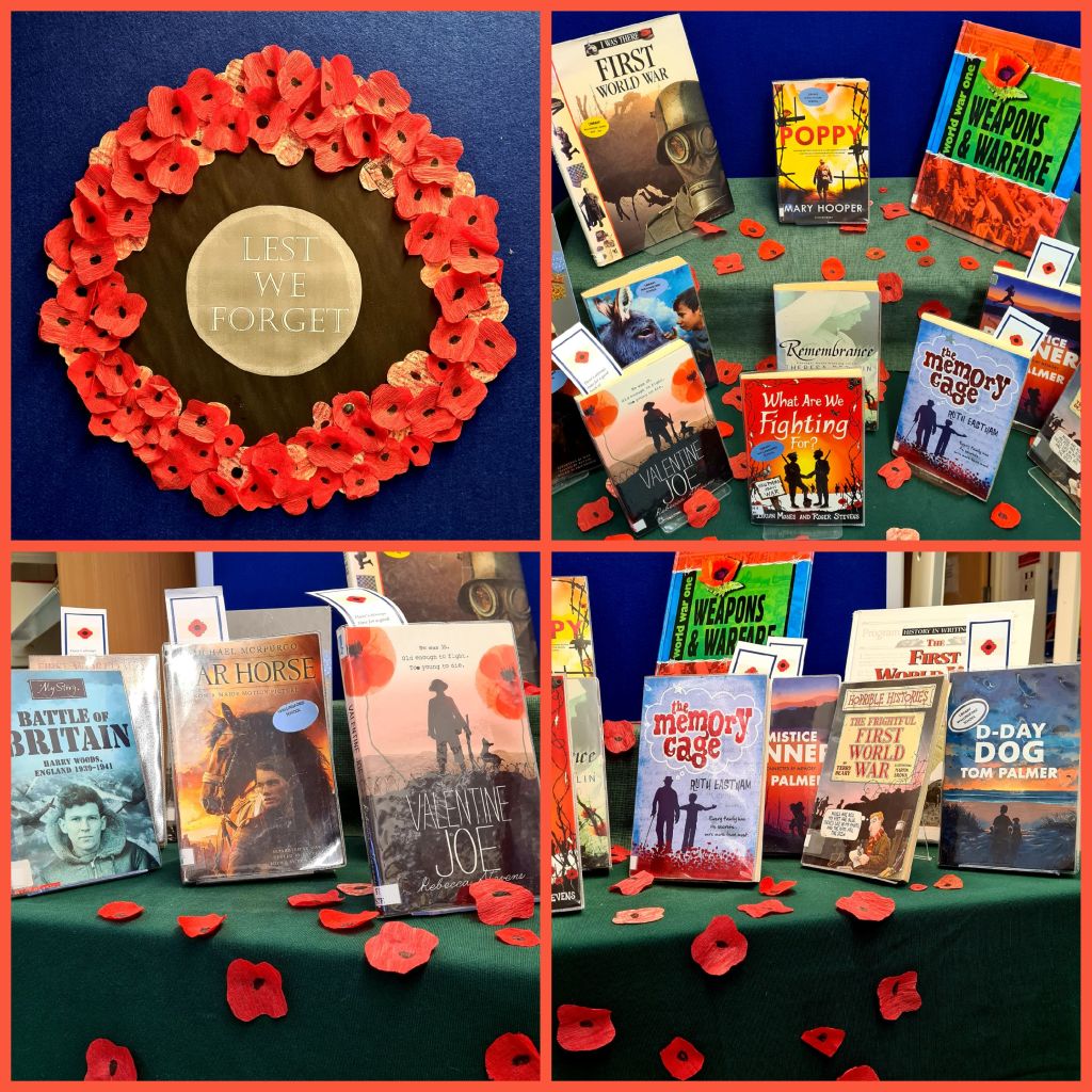 Remembrance display in the Blackstone Library